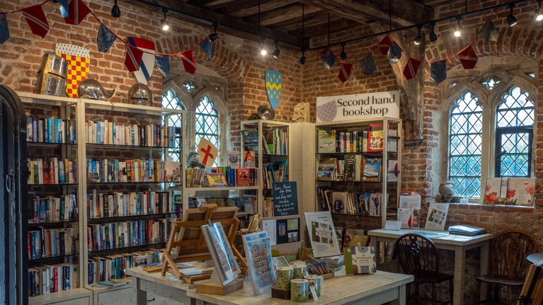Tattershall Castle's second-hand bookshop